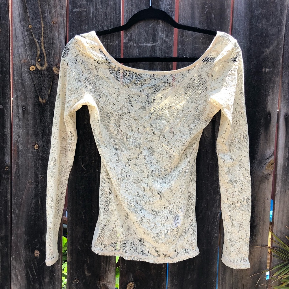 🌼PRICE DROP🌼 Lace Sheer Top